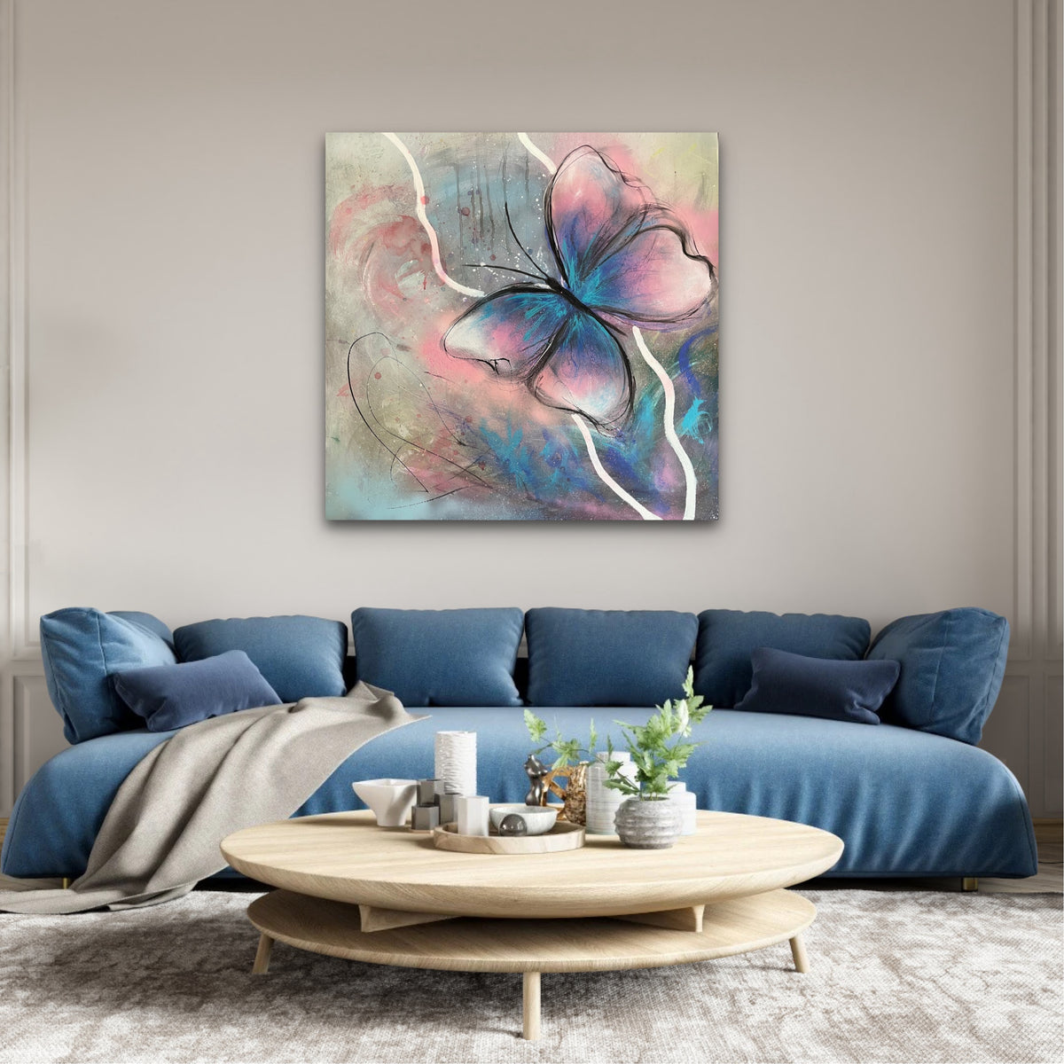 Wings that No One Sees/ 40 x 40 in