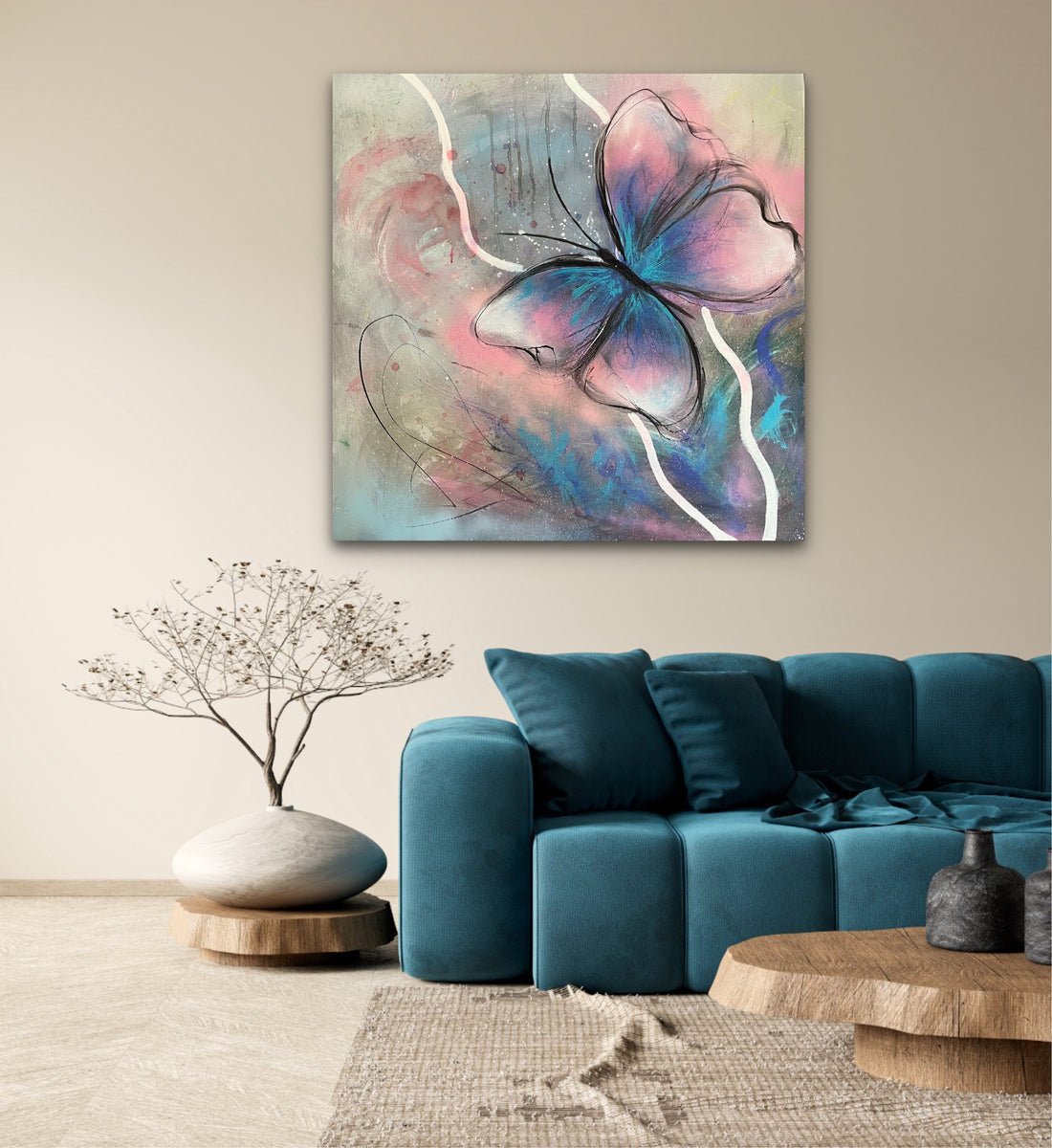 Wings that No One Sees/ 40 x 40 in