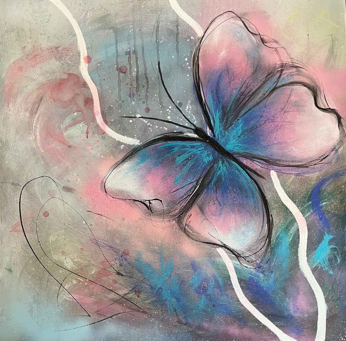 Wings that No One Sees/ 40 x 40 in
