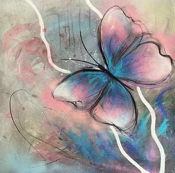 Wings that No One Sees/ 40 x 40 in