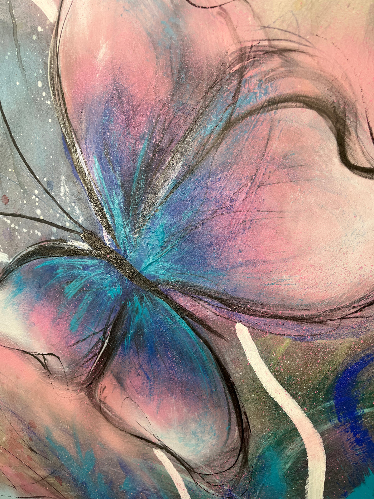 Wings that No One Sees/ 40 x 40 in
