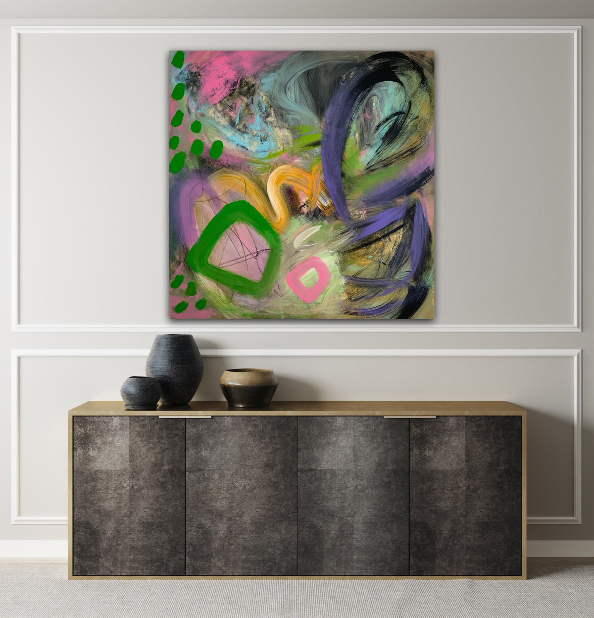 Playful moments/ 40 x 40 in