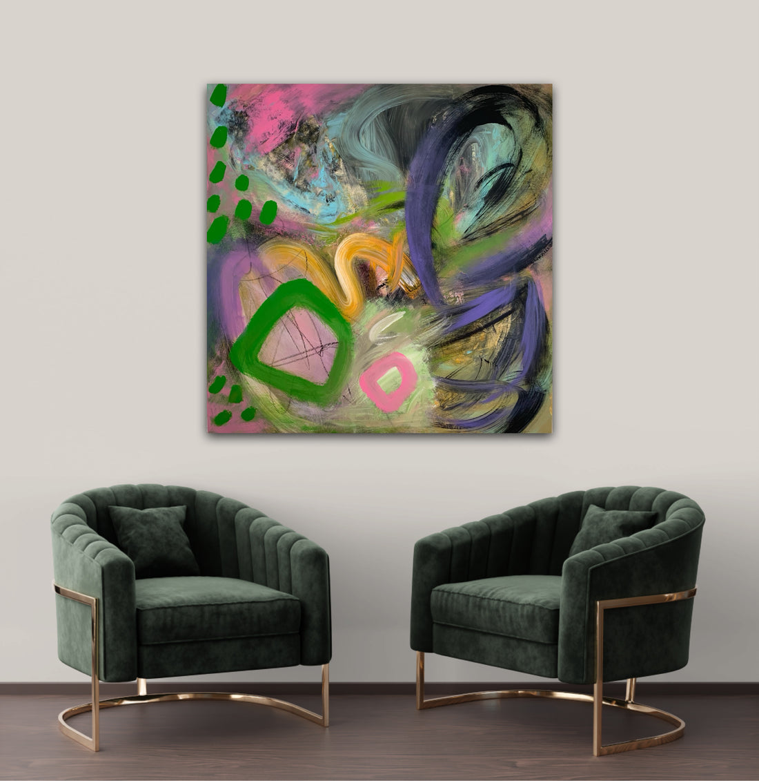 Playful moments/ 40 x 40 in