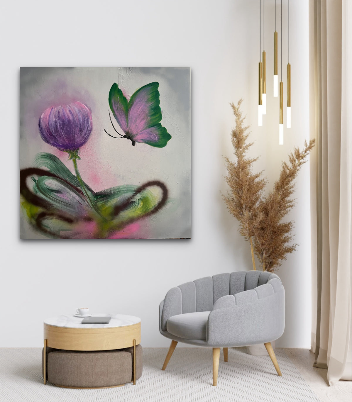 Between Earth and Light/ 40 x 40 in